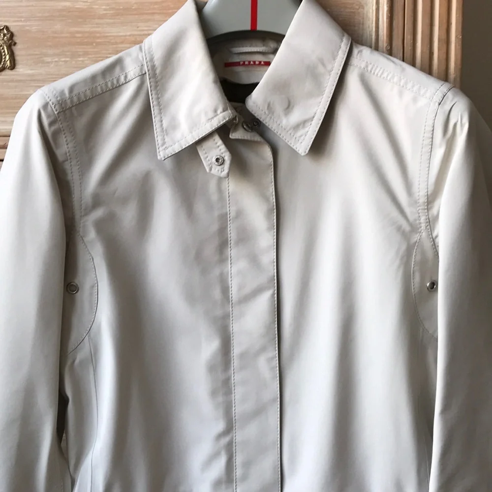 NWT VINTAGE PRADA TRENCH COAT - Picture 2 of 8